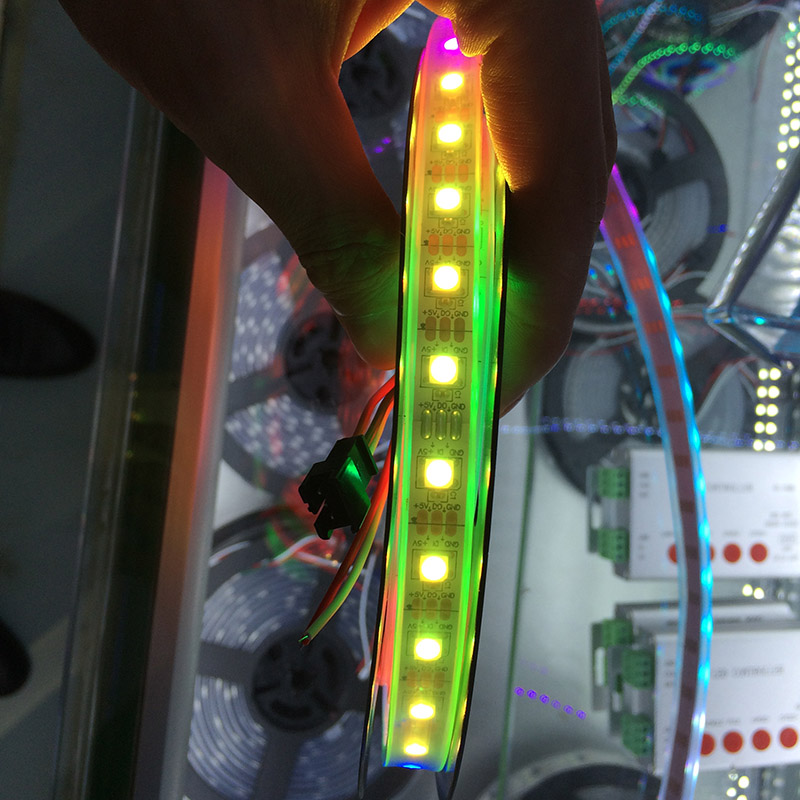 WS2811 DC5/12V Programmable LED Strip Lights, Addressable Digital Full Color Chasing Flexible LED Strips, Outdoor Waterproof, 60LEDs/m WS2811 DC5/12V Programmable LED Strip Lights, Addressable Digital Full Color Chasing Flexible LED Strips, Outdoor Waterproof, 60LEDs/m